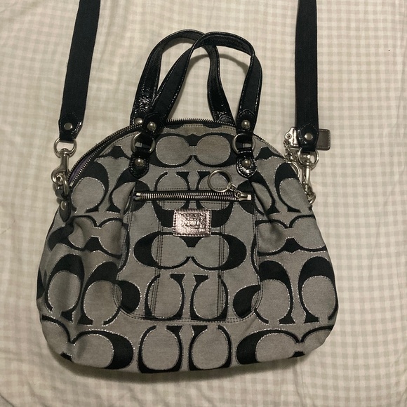 Coach Poppy metallic signature purse - Picture 1 of 7